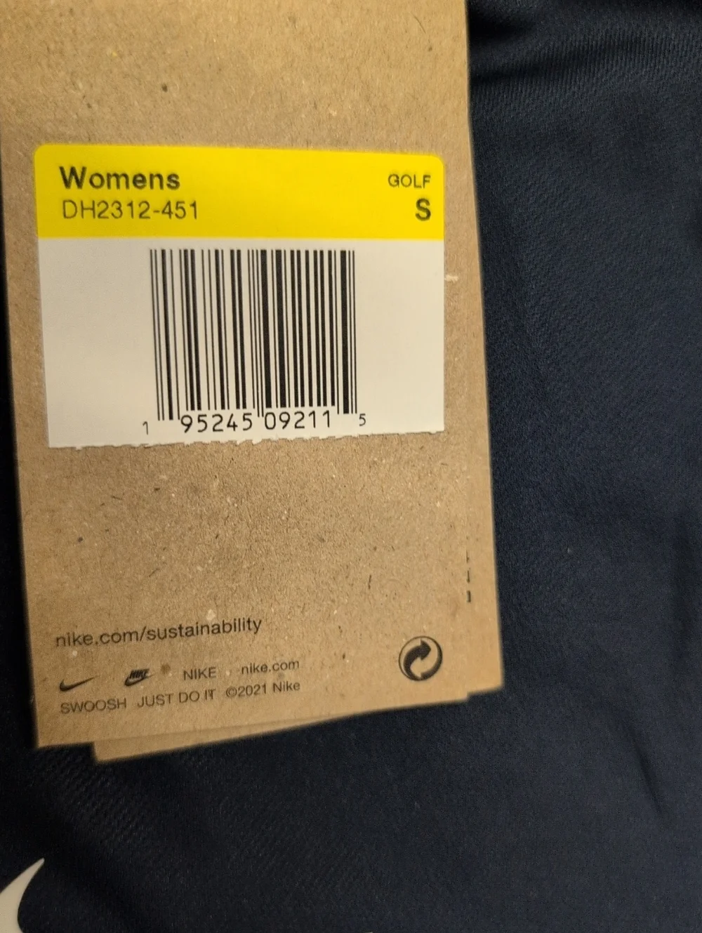 Nike Women's Obsidian Navy Sleeveless Dri-FIT Golf Polo- Size S